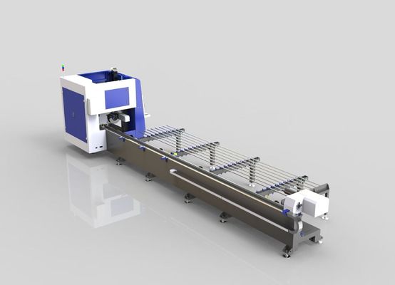 comprar Máquina de corte por láser de tubos cuadrados redondos Máquina de corte por láser Raycus de metal 3000W Fabricación en línea
